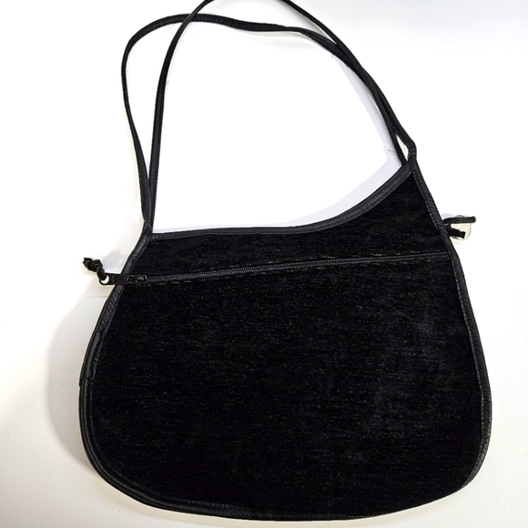 VINTAGE ERDA Colorful Tapestry Leather Trim Saddle Shoulder Bag Boho - Picture 2 of 7